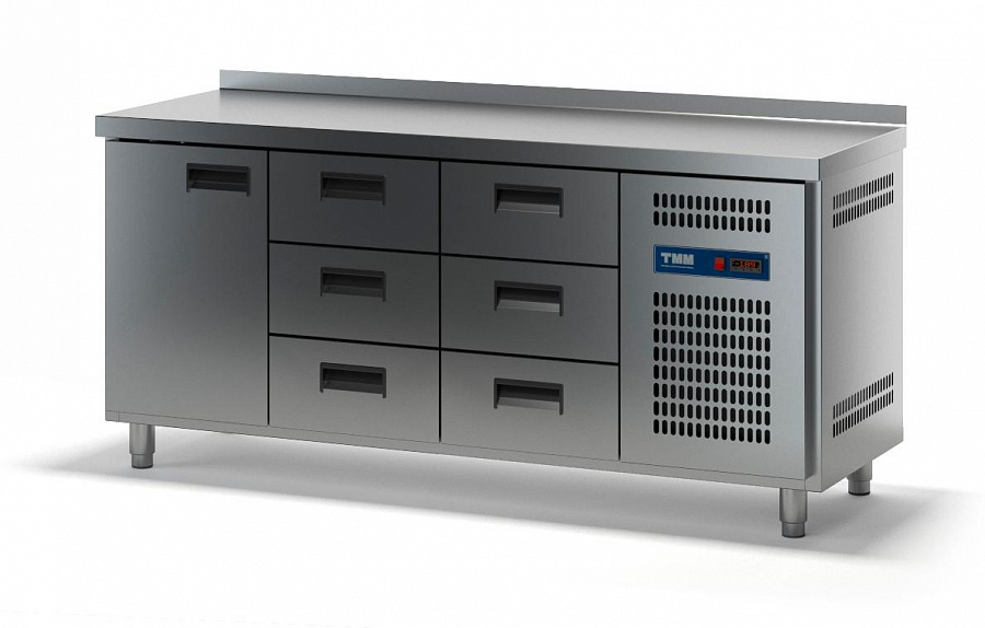 Стол холодильный ТММ СХСБ-2/1Д-6Я (1835x700x870)